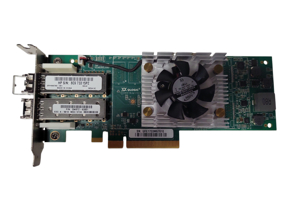 HPE QLogic QLE2662-HP 0 of 2 16GB/s SFP+ High Profile HBA