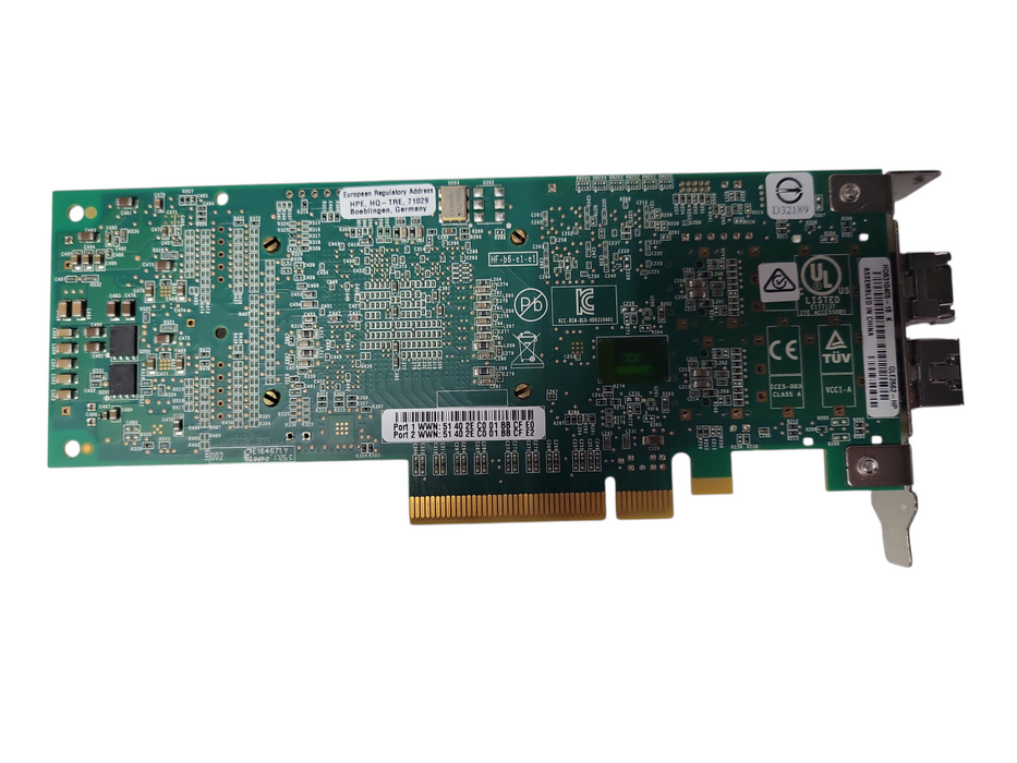 HPE QLogic QLE2662-HP 0 of 2 16GB/s SFP+ High Profile HBA
