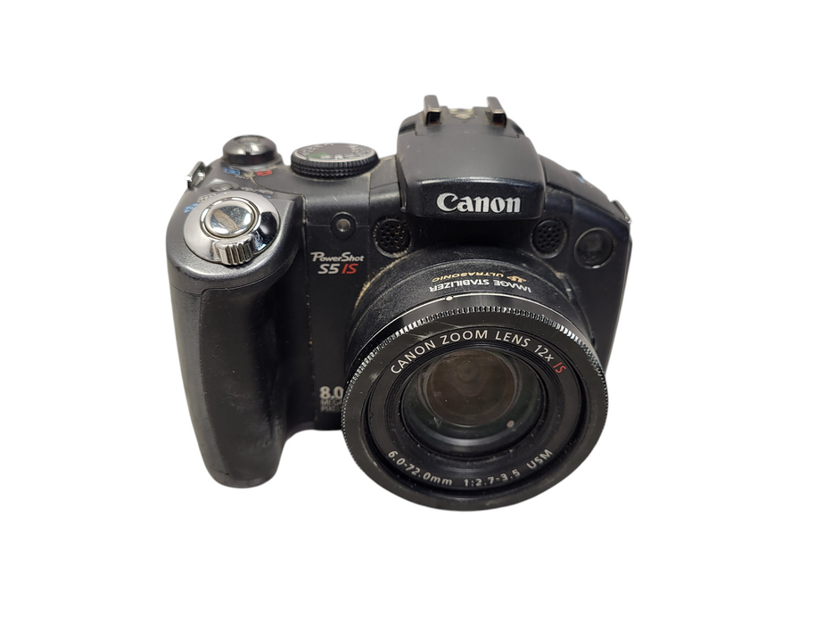 Canon PowerShot S5 IS 8MP Digital Camera 12x Zoom Flip LCD READ