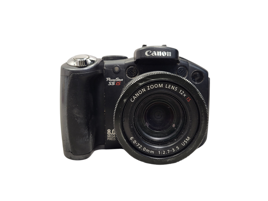 Canon PowerShot S5 IS 8MP Digital Camera 12x Zoom Flip LCD READ