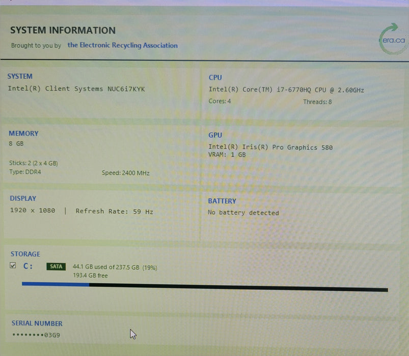 intel NUC NUC6i7KYK Crestron, Core i7-6770HQ 2.60GHz 8GB ARM 256GB NVMe SSD