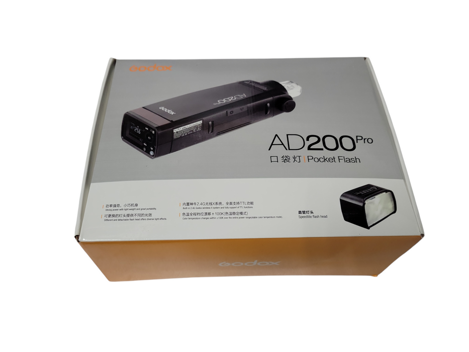 Godox AD200 Pro TTL Pocket Flash MINT W/Case
