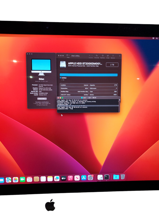 Apple iMac Retina 5k 27'' A1419  2017 Core i5-7500 48GB RAM
