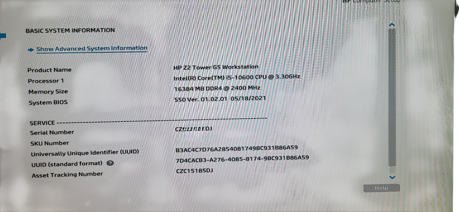 HP Z2 G5 Workstation i5-10600 CPU | 16GB DDR4 | 500GB SSD | READ