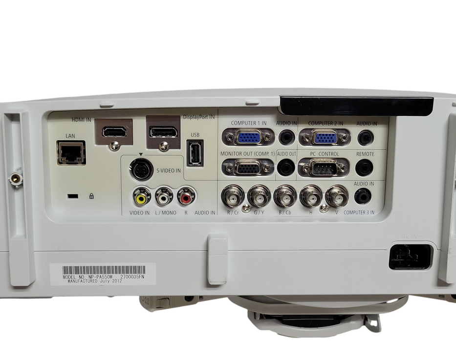 NEC NP-PA550W Large Venue Projector 5500 Lumens, 584 Lamp Hours, No remote