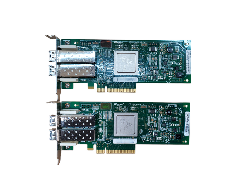 Lot 2x Dell QLogic QLE2562L-DEL FC Dual Port 8Gb HBA PX2810403-82 - Low Profile