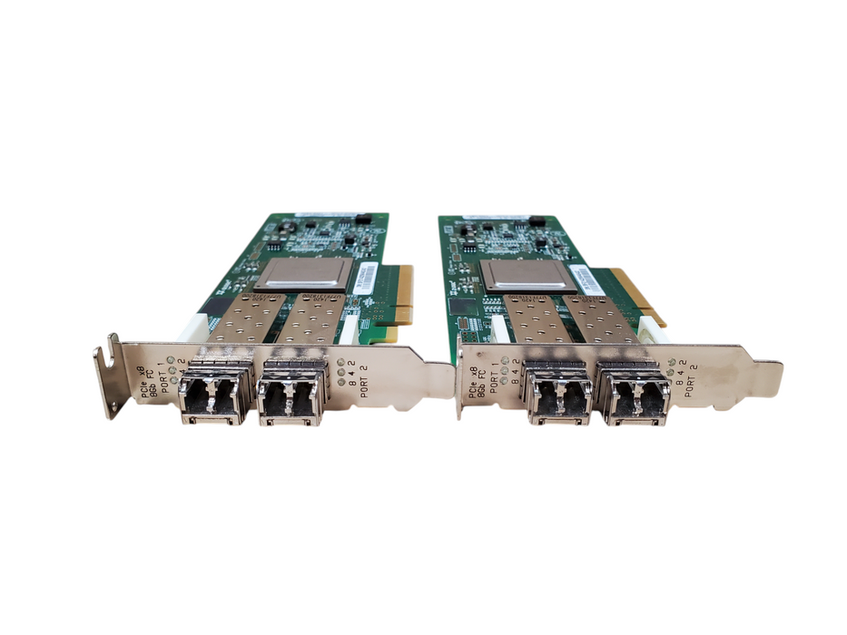 Lot 2x Dell QLogic QLE2562L-DEL FC Dual Port 8Gb HBA PX2810403-82 - Low Profile