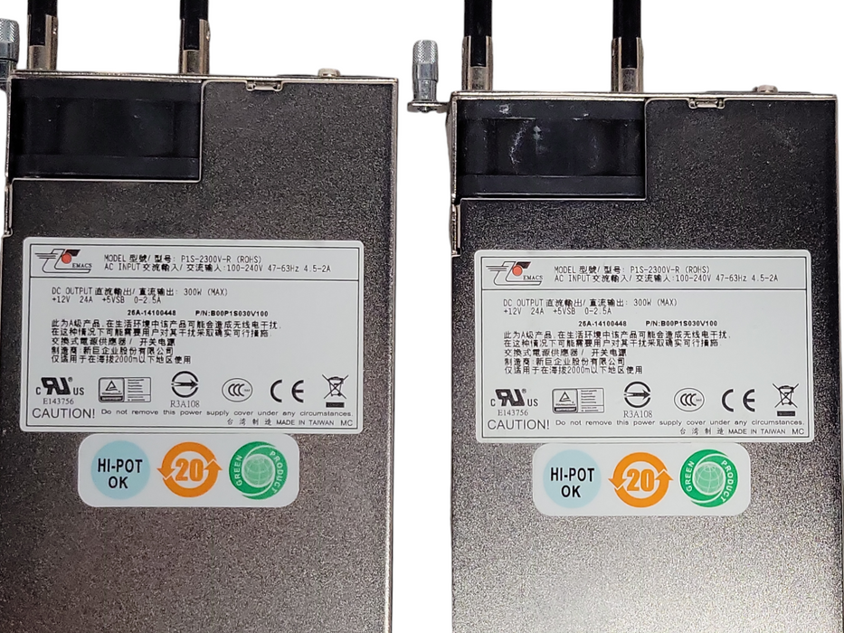 Lot of 2x EMACS P1S-2300V-R power supply for Dell Sonicwall SuperMassive 9400