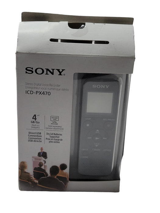 Sony ICD-PX470 4GB Built-in Digital Stereo Voice Recorder, USB Connection _