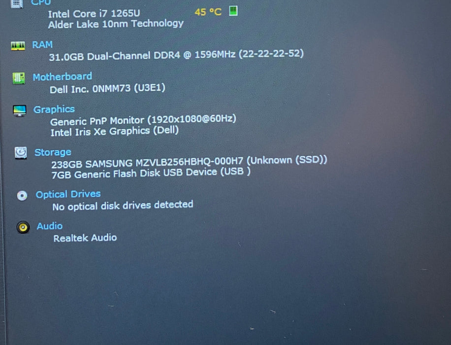 Dell Latitude 7330 Core i7-1265U 1.80GHz 32GB RAM 256GB SSD