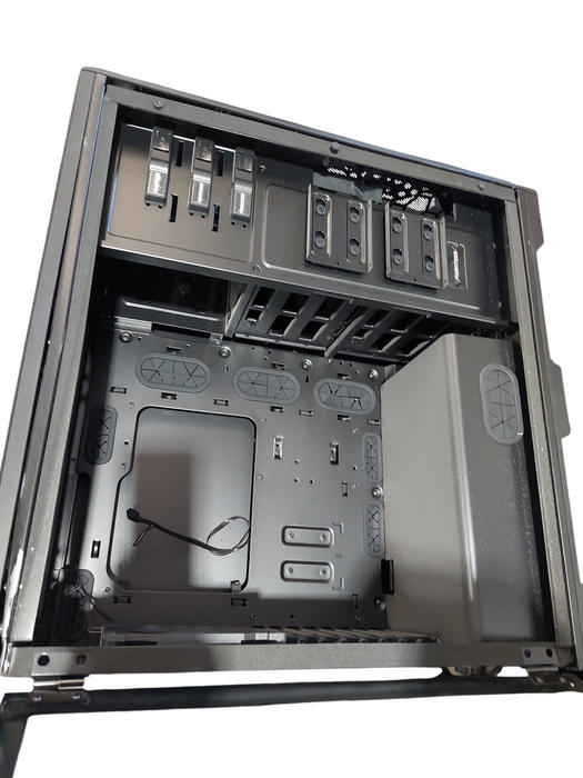 Phanteks Black Computer Case Empty Shell , glass tinted side , Empty