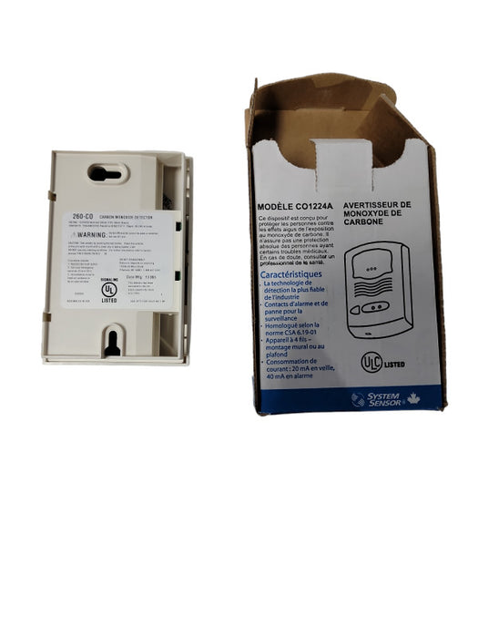 System Sensor Carbon Monoxide Alarm Model CO1224A CO260-CO