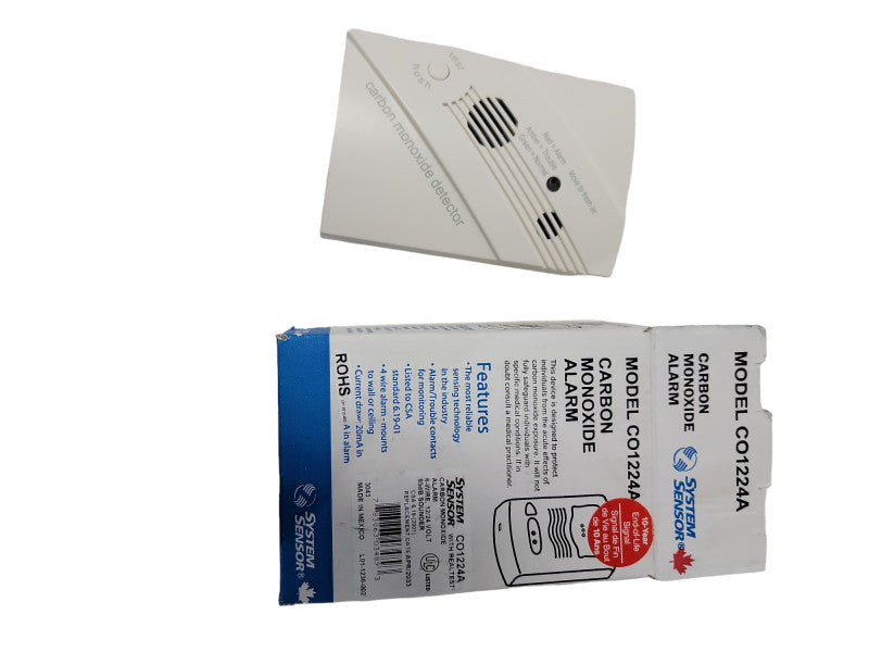System Sensor Carbon Monoxide Alarm Model CO1224A CO260-CO