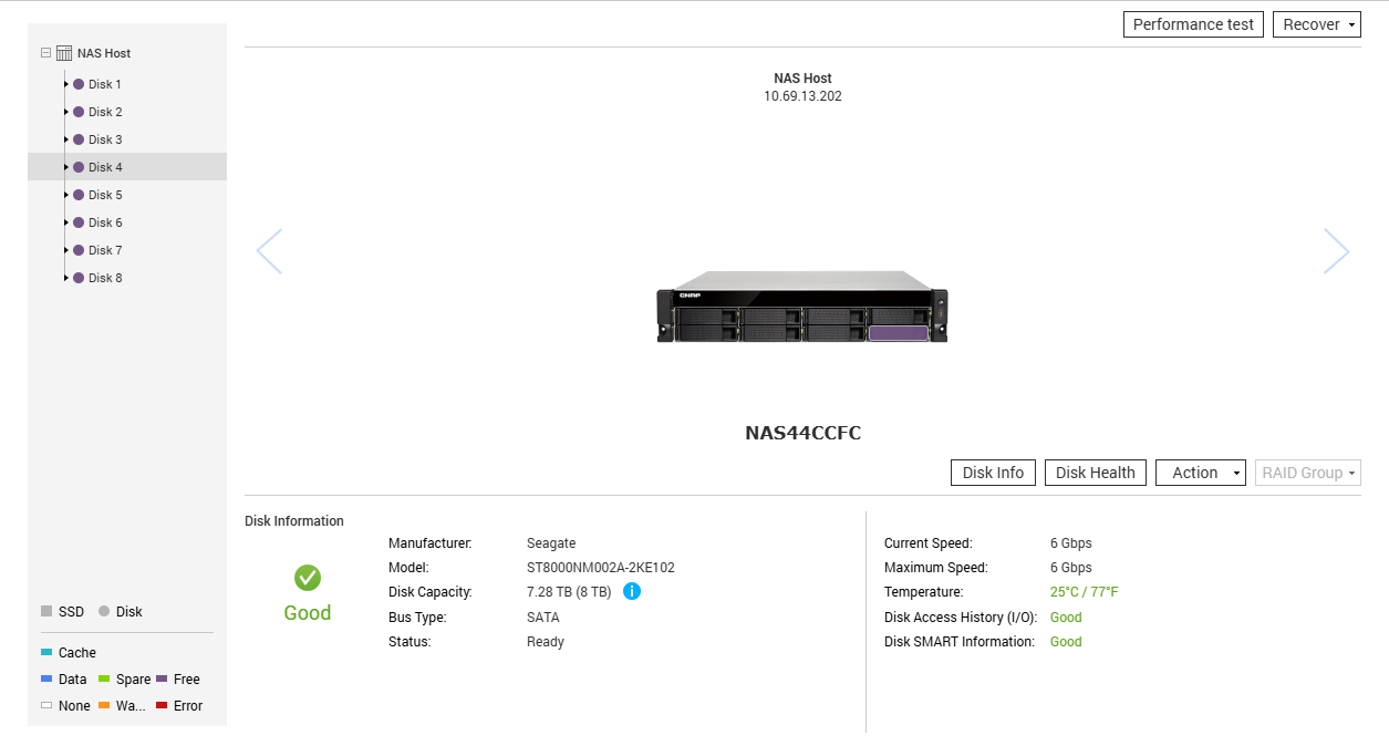QNAP TS-832XU-RP 8 Bay NAS, 8GB DDR4 & 8x8TB (64TB) HDDs, 2x PSU