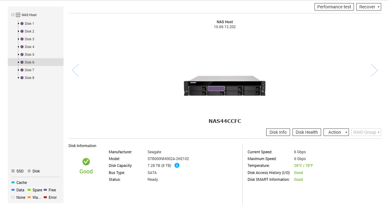 QNAP TS-832XU-RP 8 Bay NAS, 8GB DDR4 & 8x8TB (64TB) HDDs, 2x PSU