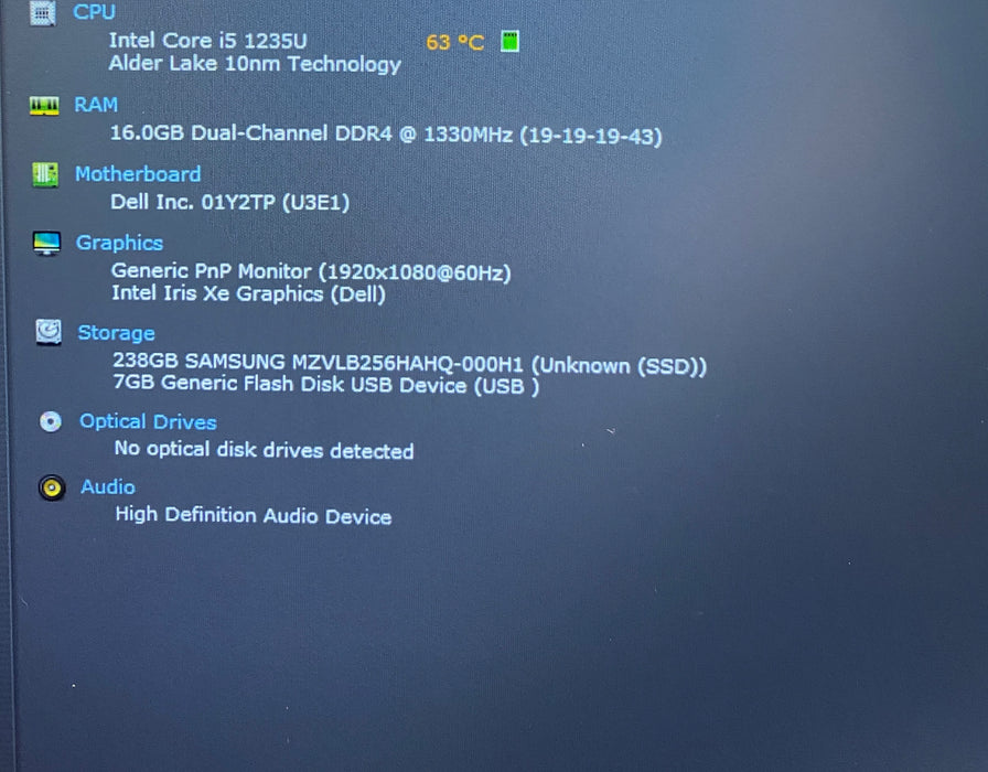 Dell Latitude 5430 Core i5-1235U 1.30GHz 16GB RAM 256GB SSD READ!