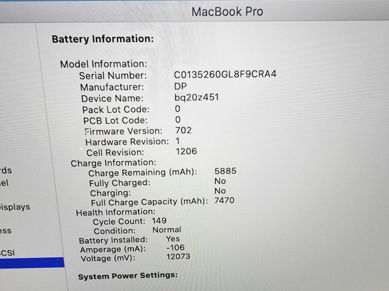 Apple Macbook Pro 2013 15\\" 4-Core i7-4960HQ @ 2.6GHz 16GB DDR3 250GB SSD GeForce GT 750M 2GB (