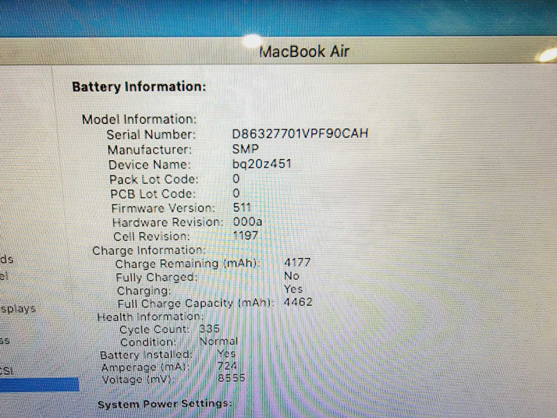 Apple Macbook Air 2013 11\\" 2-Core i5-4250U @ 1.3GHz 4GB DDR3 120GB SSD (