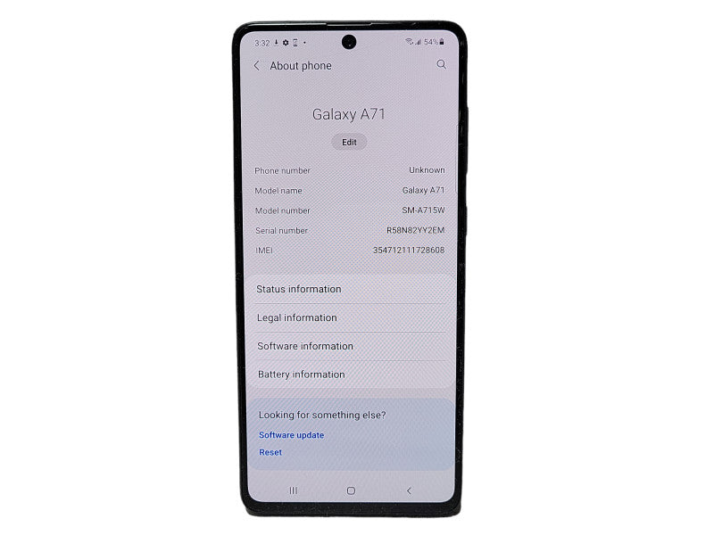 Samsung Galaxy A71 - 128GB - Unlocked Single SIM READ $