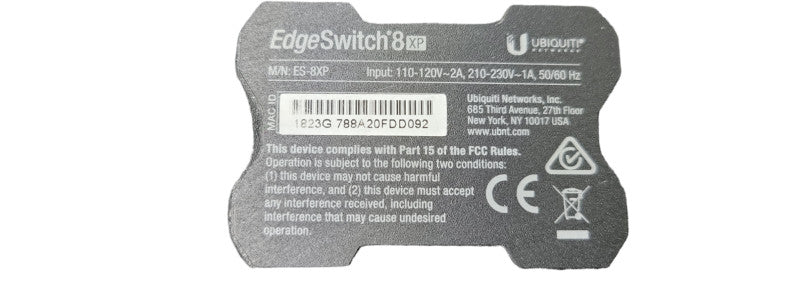 UBIQUITI EDGESWITCH PoE PRO 8 PORT MANAGED ETHERNET SWITCH ES-8XP