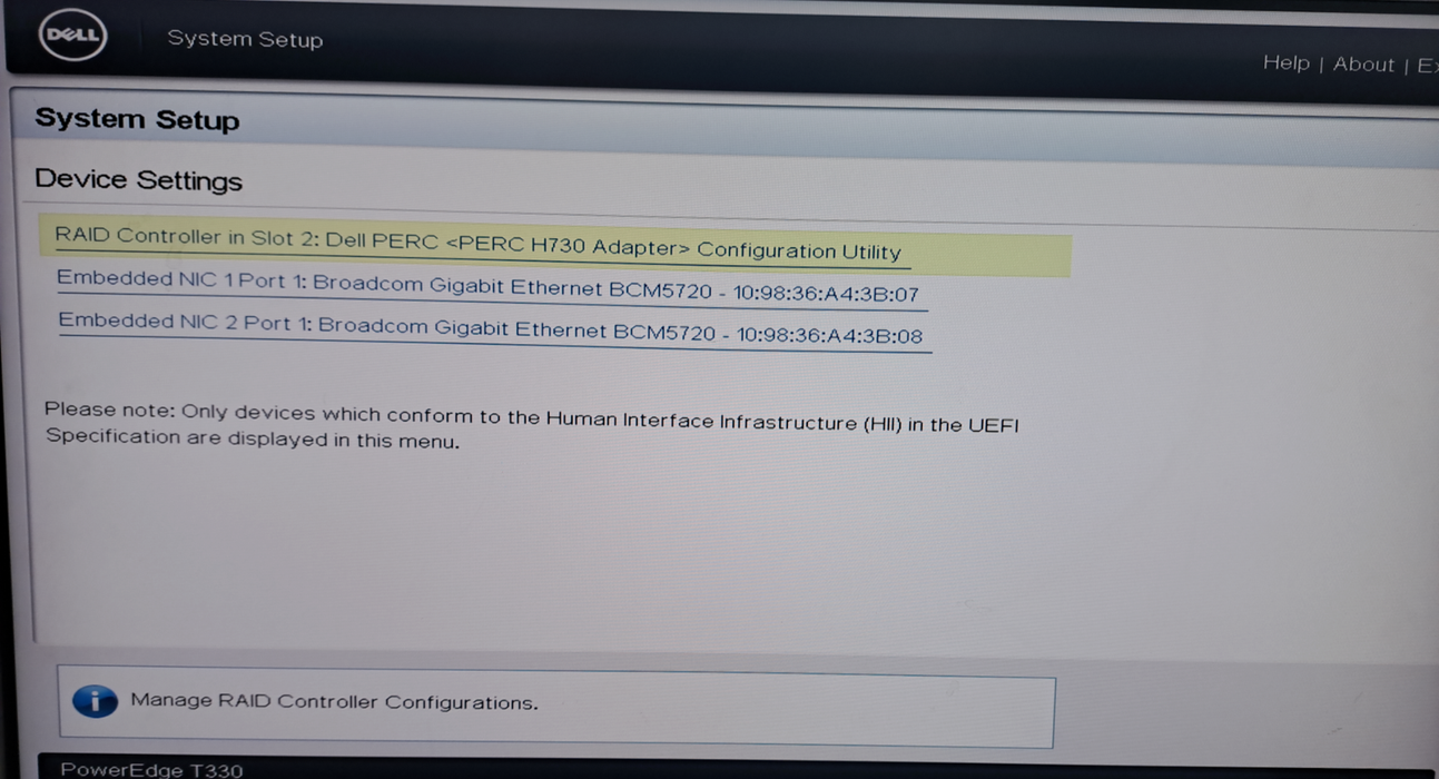 Dell PowerEdge T330 | Xeon E3-1230 v5 @3.40GHz | 16GB DDR4 | H730 | 2x 495W