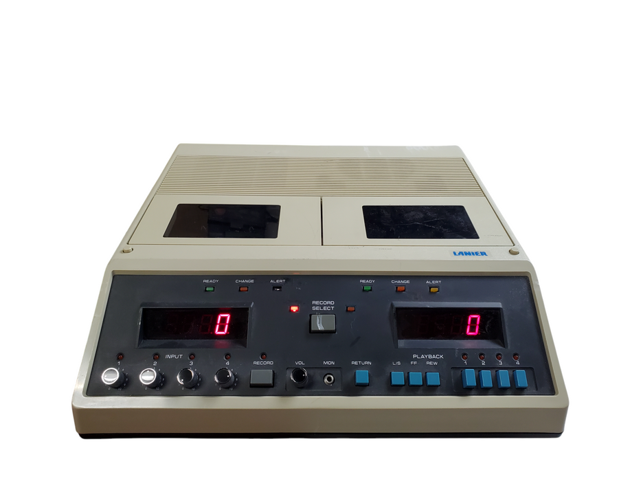 Lanier LCR-4D Dual Record Cassette Transcriber *READ*