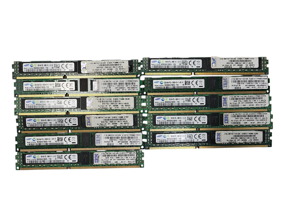 Lot of 11x Samsung 32GB 4Rx4 32GB PC3L-10600R Server RAM
