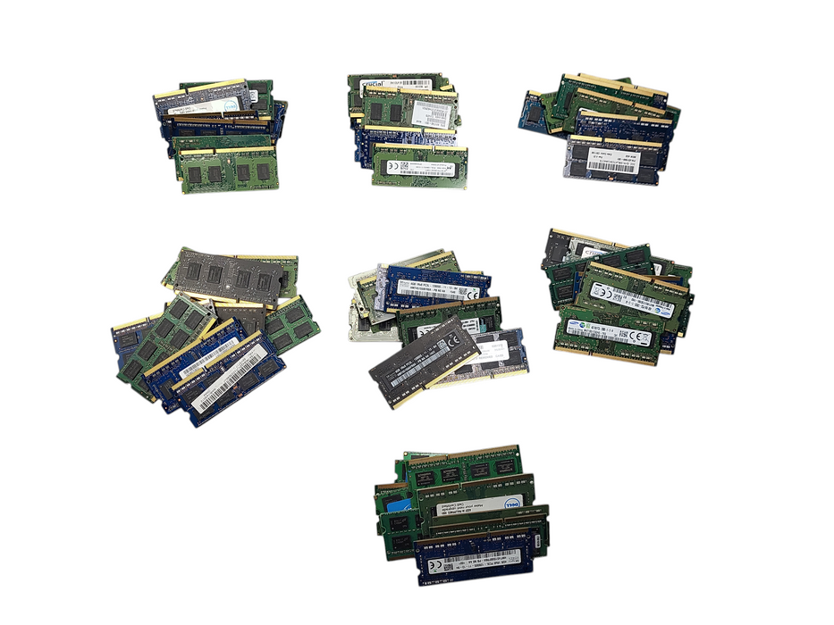 Lot of 70x Various Brand 4GB PC3/PC3L SODIMM Laptop RAM