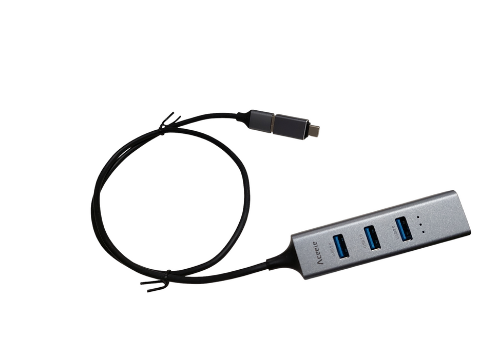 Aceele USB 3.0 x 3 Lan Network Adapter USB C Type Power Cable Adapter