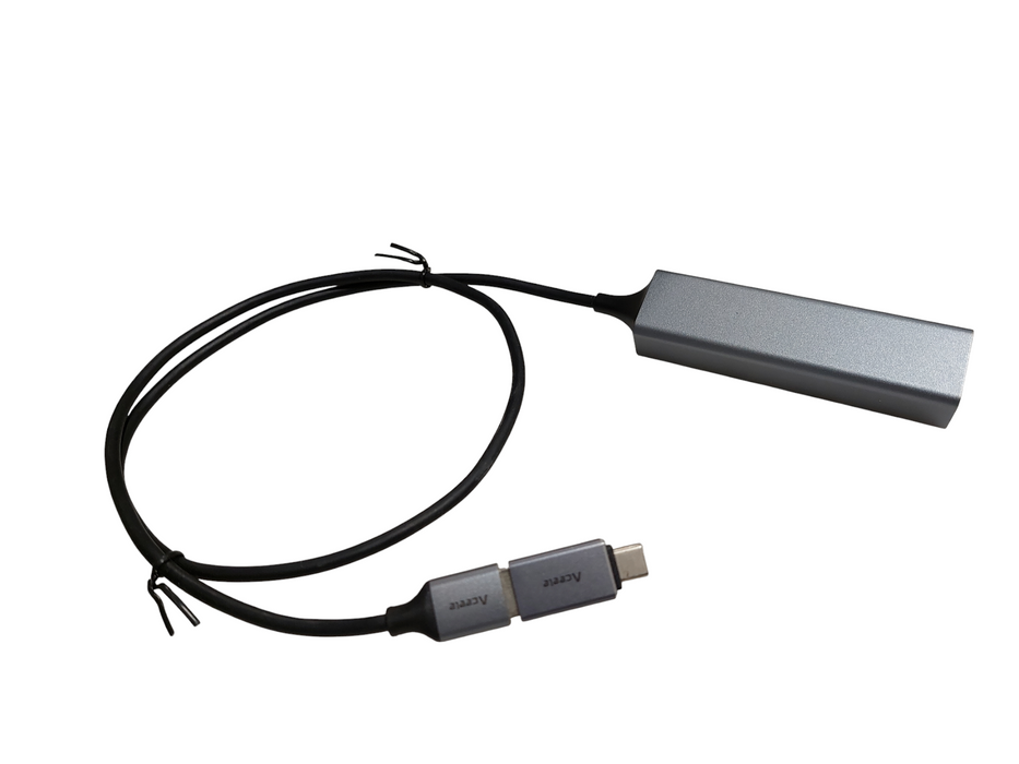 Aceele USB 3.0 x 3 Lan Network Adapter USB C Type Power Cable Adapter