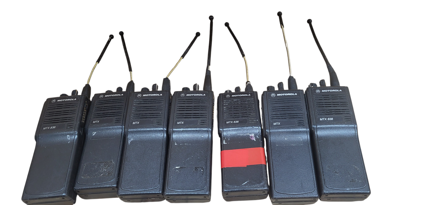 Lot of 7x Motorola MTX838  Portable Two-Way Radio Handheld Transceiver|READ