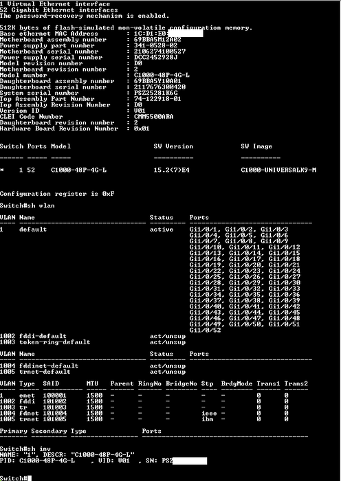 Cisco C1000-48P-4G-L POE+ Switch 48 x 1GE & 4 x SFP Uplink Ports