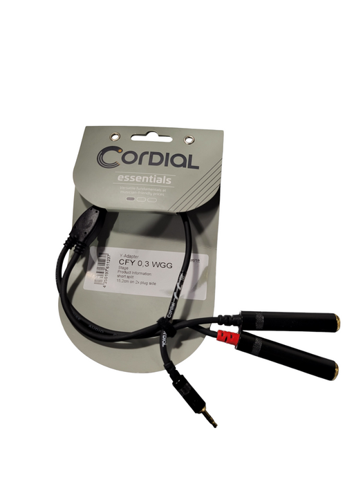 CORDIAL ESSENTIALS Y-ADAPTER CFY WGG 1x3.5mm to 2x 1/4" MONO