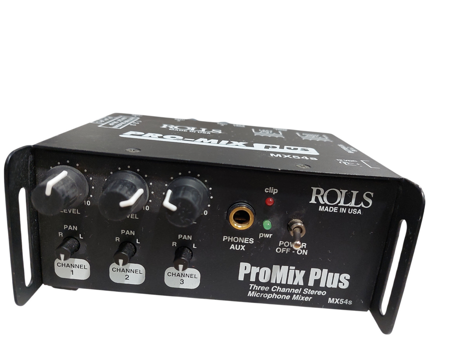 Rolls Pro-Mix Plus MX54S Three Channel Stereo Microphone Mixer & Apex 126 Mic