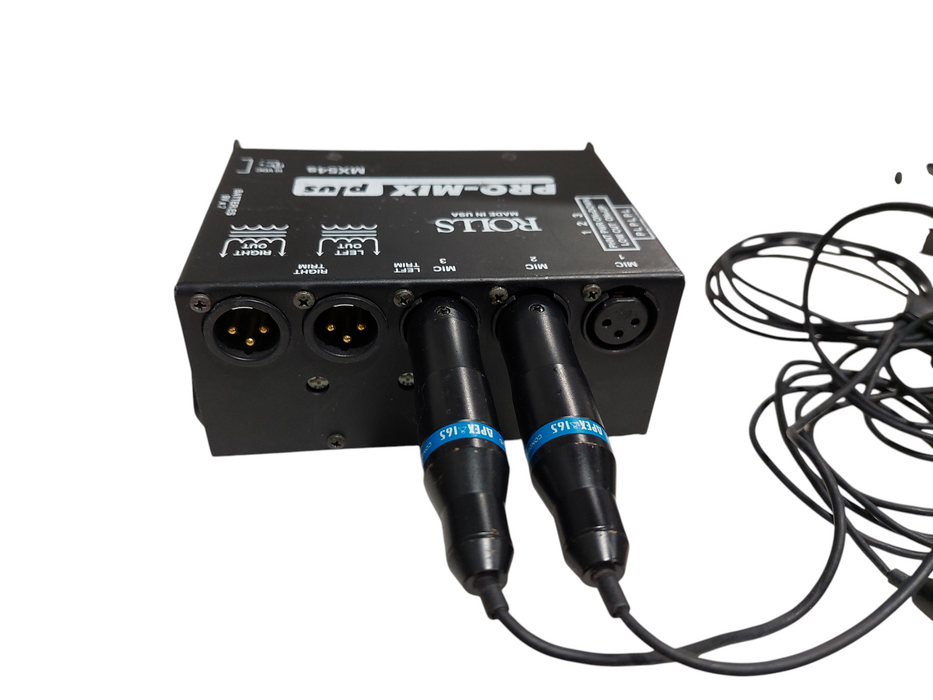 Rolls Pro-Mix Plus MX54S Three Channel Stereo Microphone Mixer & Apex 126 Mic