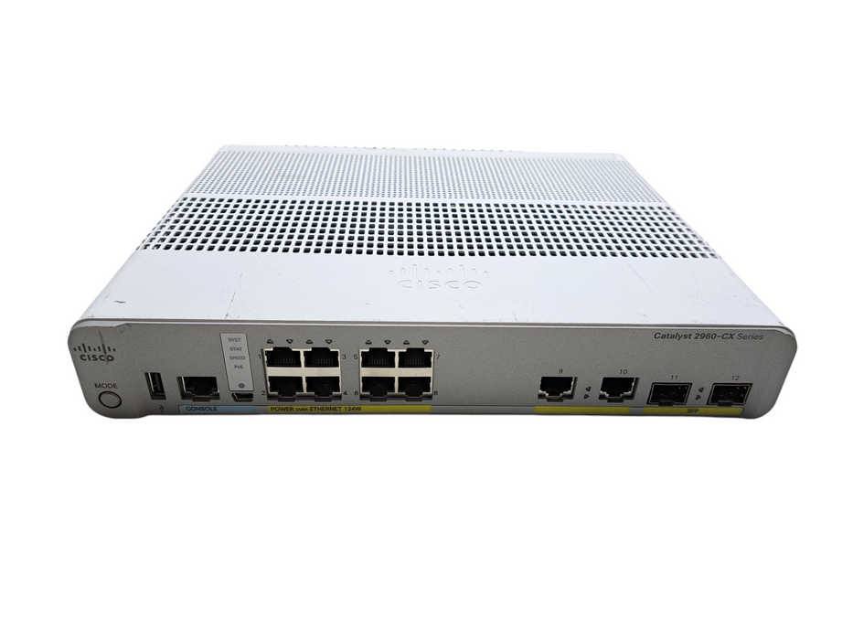 Cisco WS-C2960CX-8PC-L V02 | 8-Port Gigabit PoE 124W Silent Switch