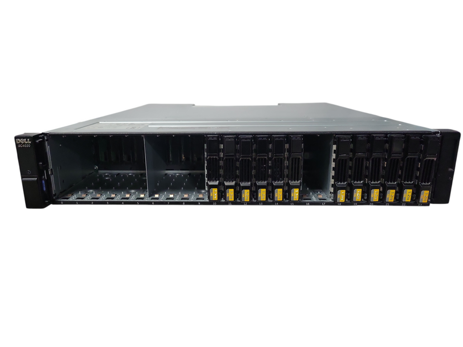 Dell Compellent SC4020 Drive Array 2x 10G-ISCSI-2 Controller 2x PSU