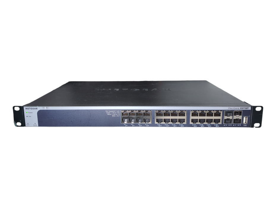 NETGEAR ProSAFE XS728T, 28-Port 10-Gbit Copper Smart Switch /w 4xSFP+