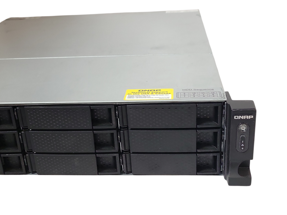 QNAP TS-1253U-RP 12 Bay Network Attached Storage w/ 12x HDD Trays, No PSU, READ