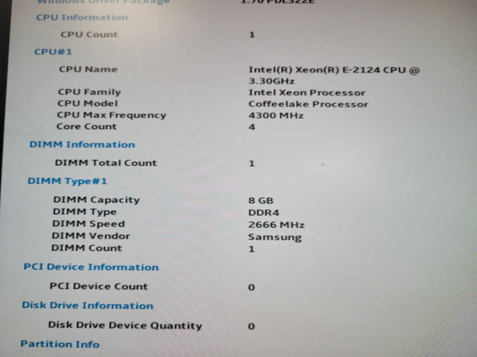 Lenovo ThinkSystem SR250 1x Xeon E-2124 8GB DDR4 - No HDD/RAID