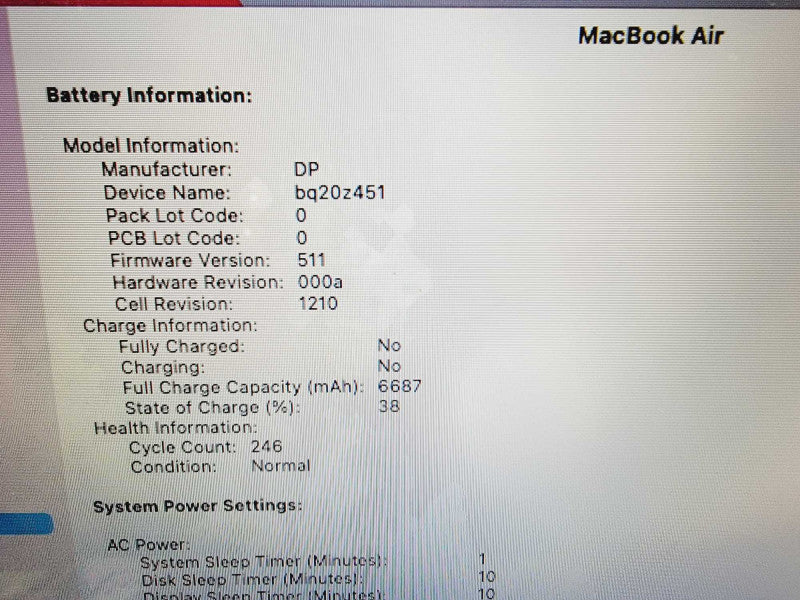 Apple Macbook Air 2015 13\\" 2-Core i5-5250U @ 1.6GHz 8GB DDR3 250GB SSD (