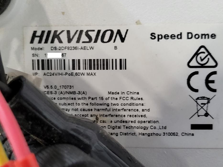 Hikvision DS-2DF8236I-AELW Speed dome camera, READ