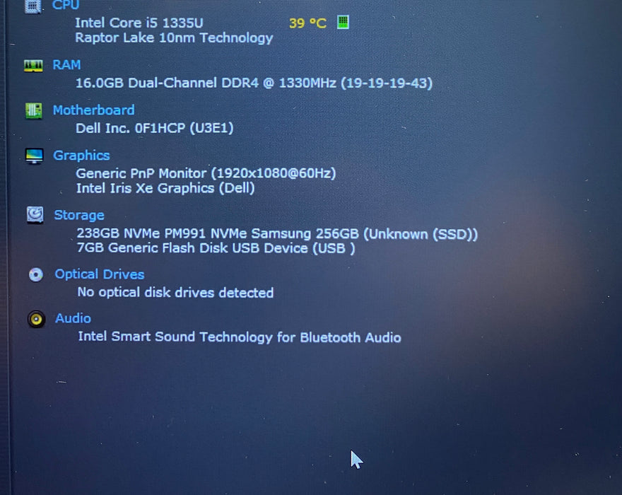 Dell Latitude 5440 Intel Core i5-1335U 1.30GHz 16GB RAM 256GB SSD