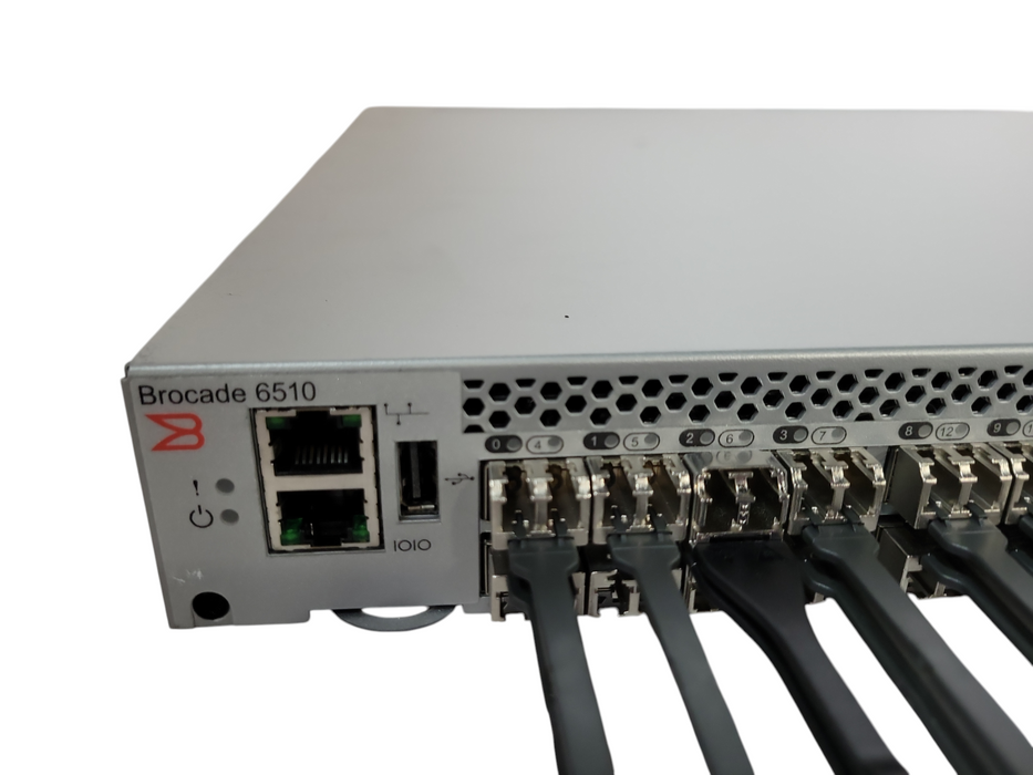 Brocade BR-6510-24-16G-F 48x 16GB FC SFP+ SAN Switch w/ x48 SFPs, READ