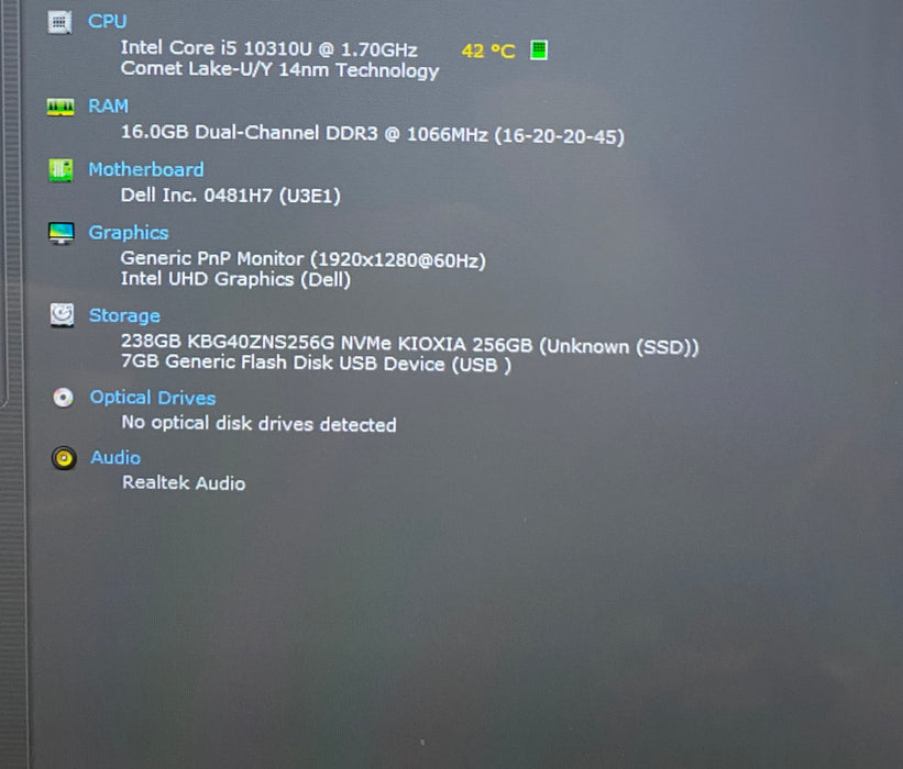 Dell Latitude 7210 2-in-1 TOUCH Core i5-10310U 1.70GHz vPRO 16GB RAM 256GB SSD
