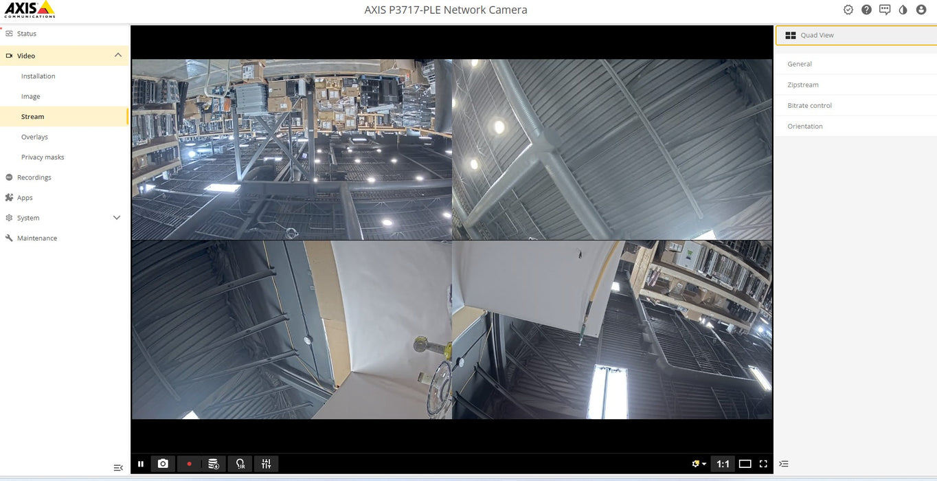 Axis P3717-PLE IP Network Security Camera Indoor/Outdoor POE, No SD Card