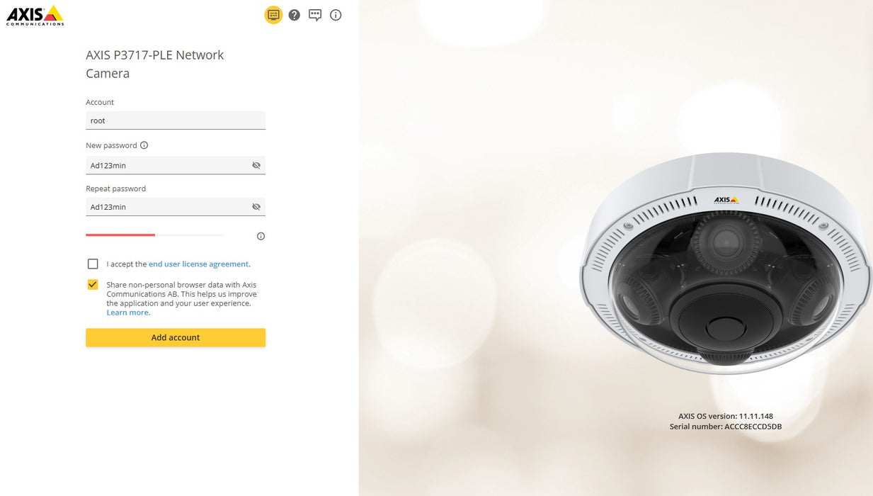 Axis P3717-PLE IP Network Security Camera Indoor/Outdoor POE, No SD Card