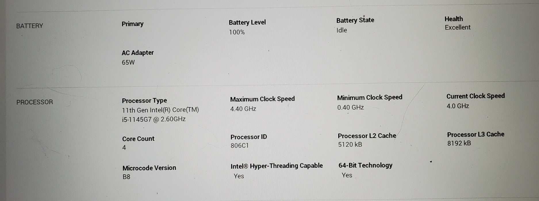 Dell Latitude 3420 i5-1145G7 16GB DDR4 256GB SSD NVMe READ