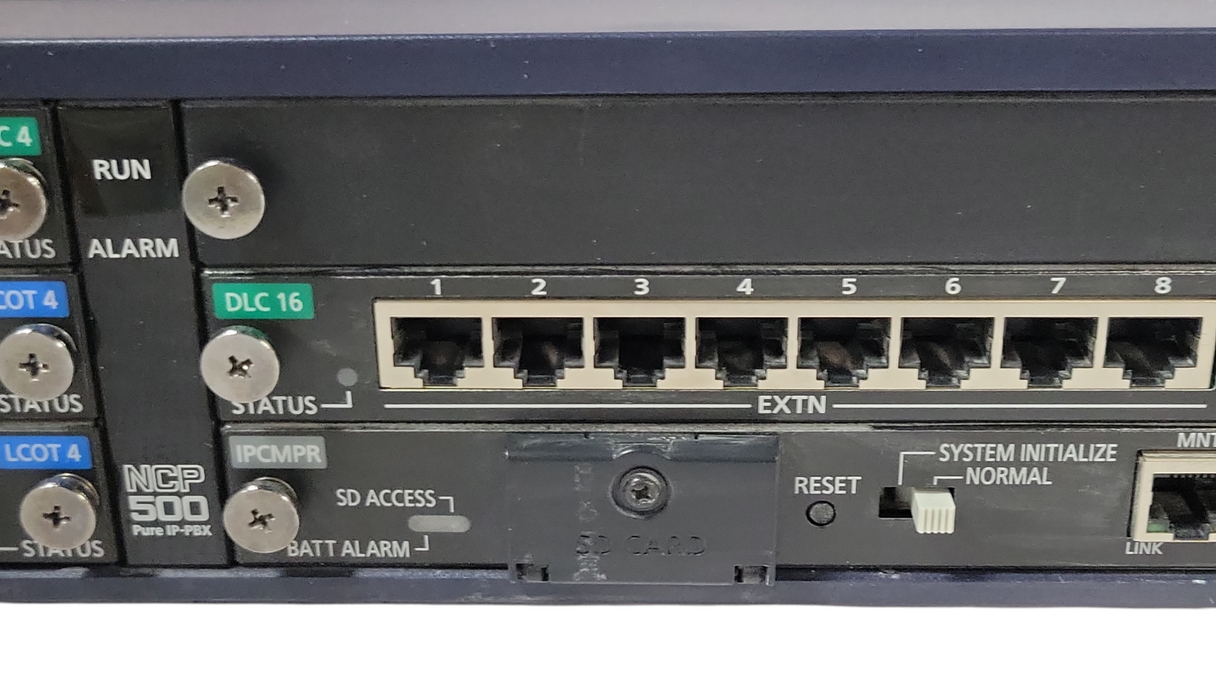 Panasonic KX-NCP500C Pure IP-PBX w/ 1x DLC16, 1x DHLC4, 2x LCOT4, READ