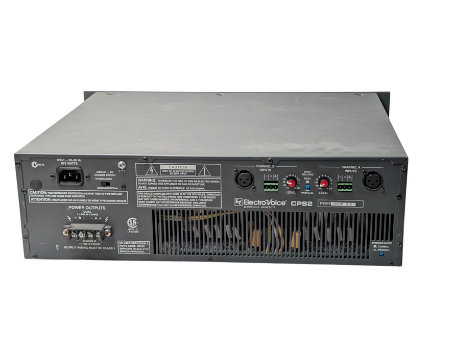 Electro Voice EV CPS2 Contractor Precision Stereo 2x 600W Audio Power Amplifier